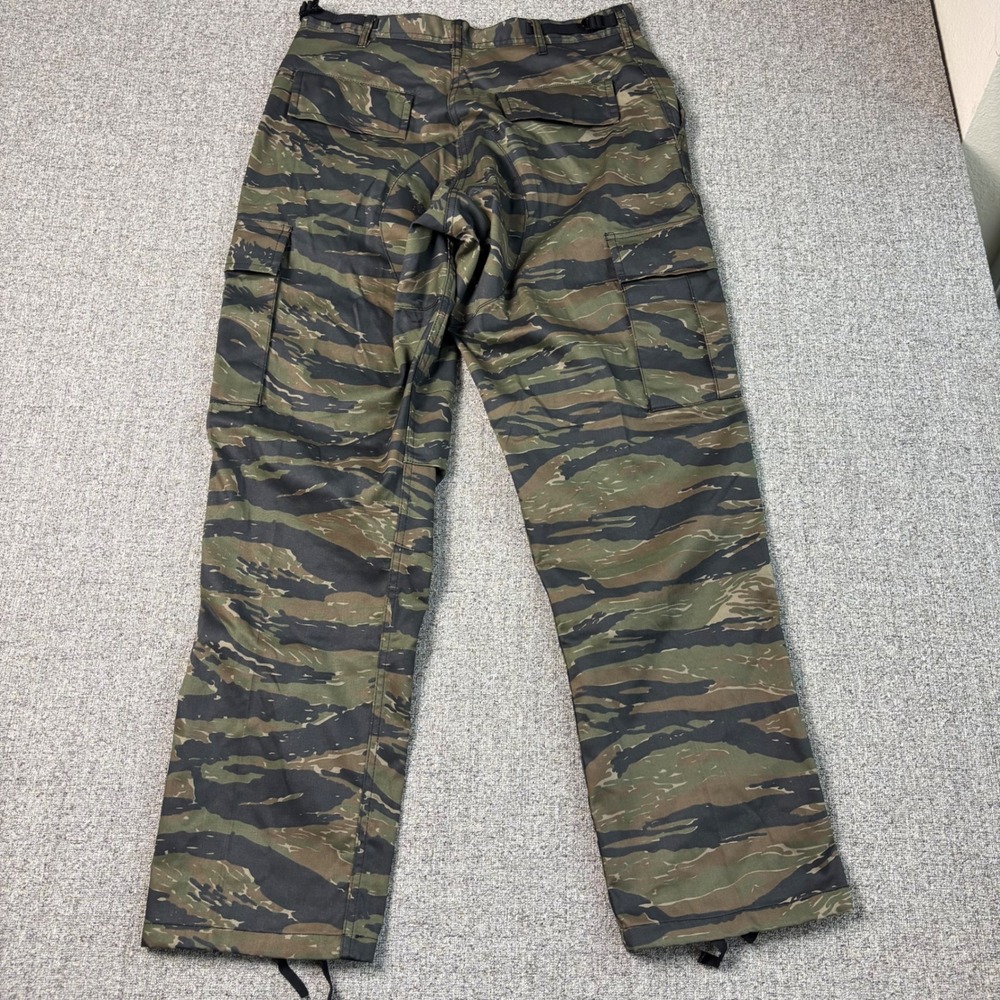 Vintage Tiger Stripe Camo Cargo Pants Mens Medium 31-35 Waist Military Vietnam - Picture 6 of 7